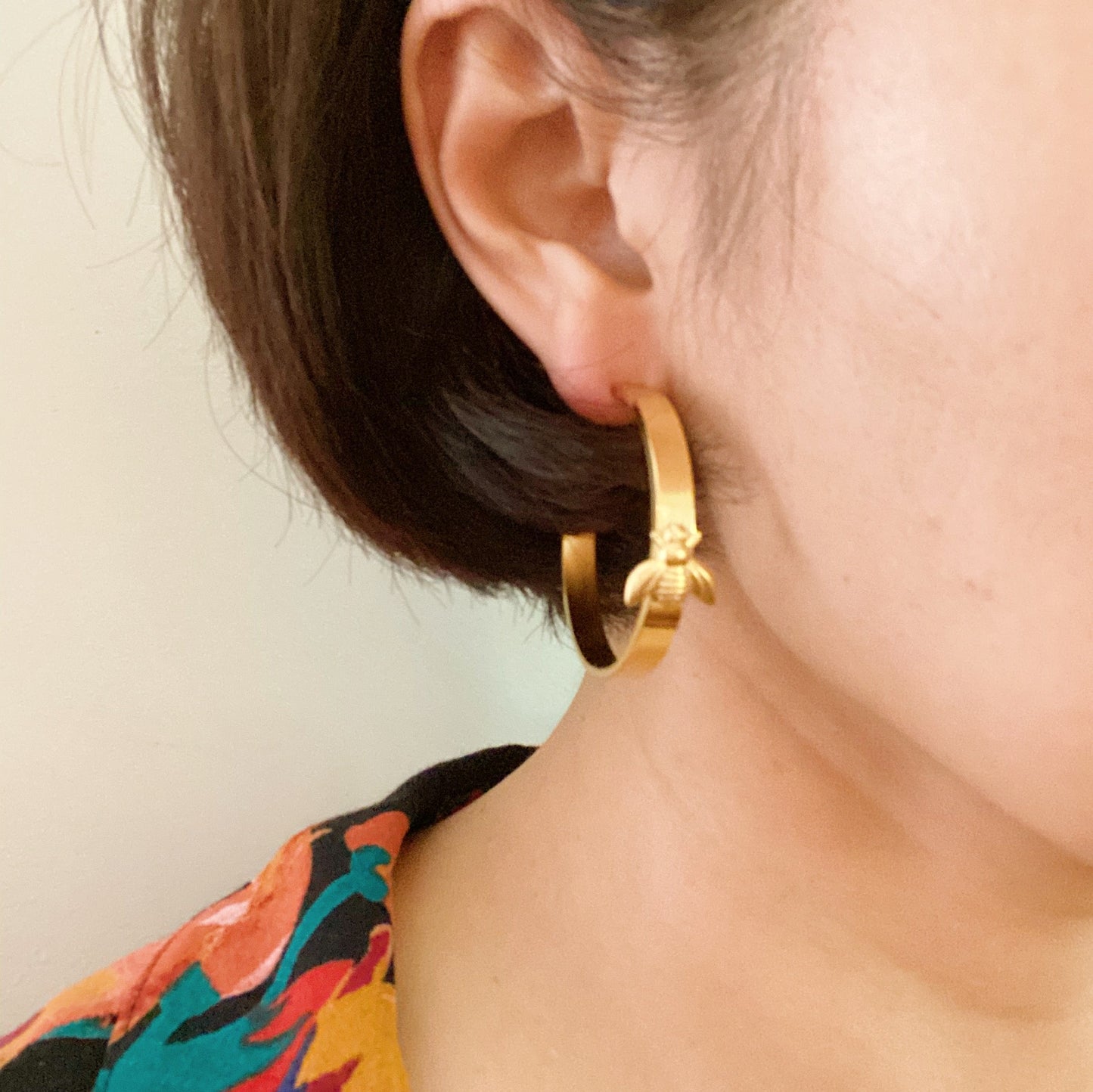 Golden Bee Hoops