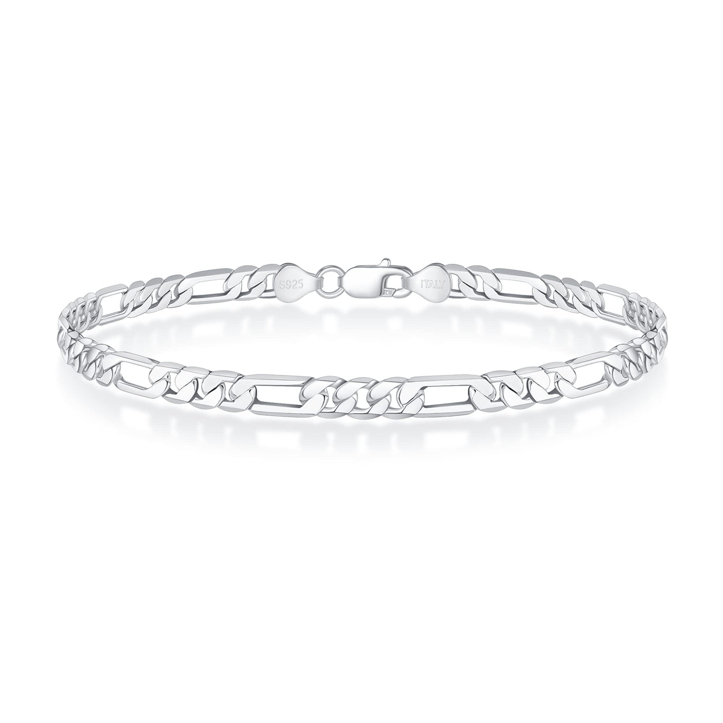 Pulseira masculina Sterling Figaro em prata 925