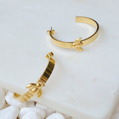 Golden Bee Hoops