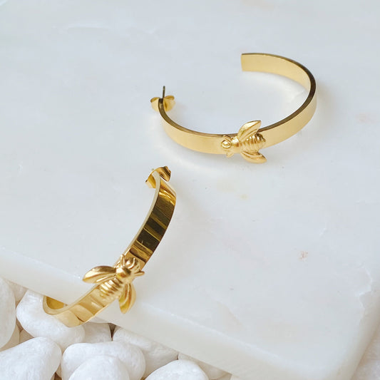 Golden Bee Hoops