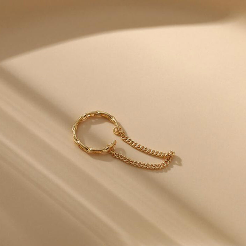 Pulseira de corrente artística dourada