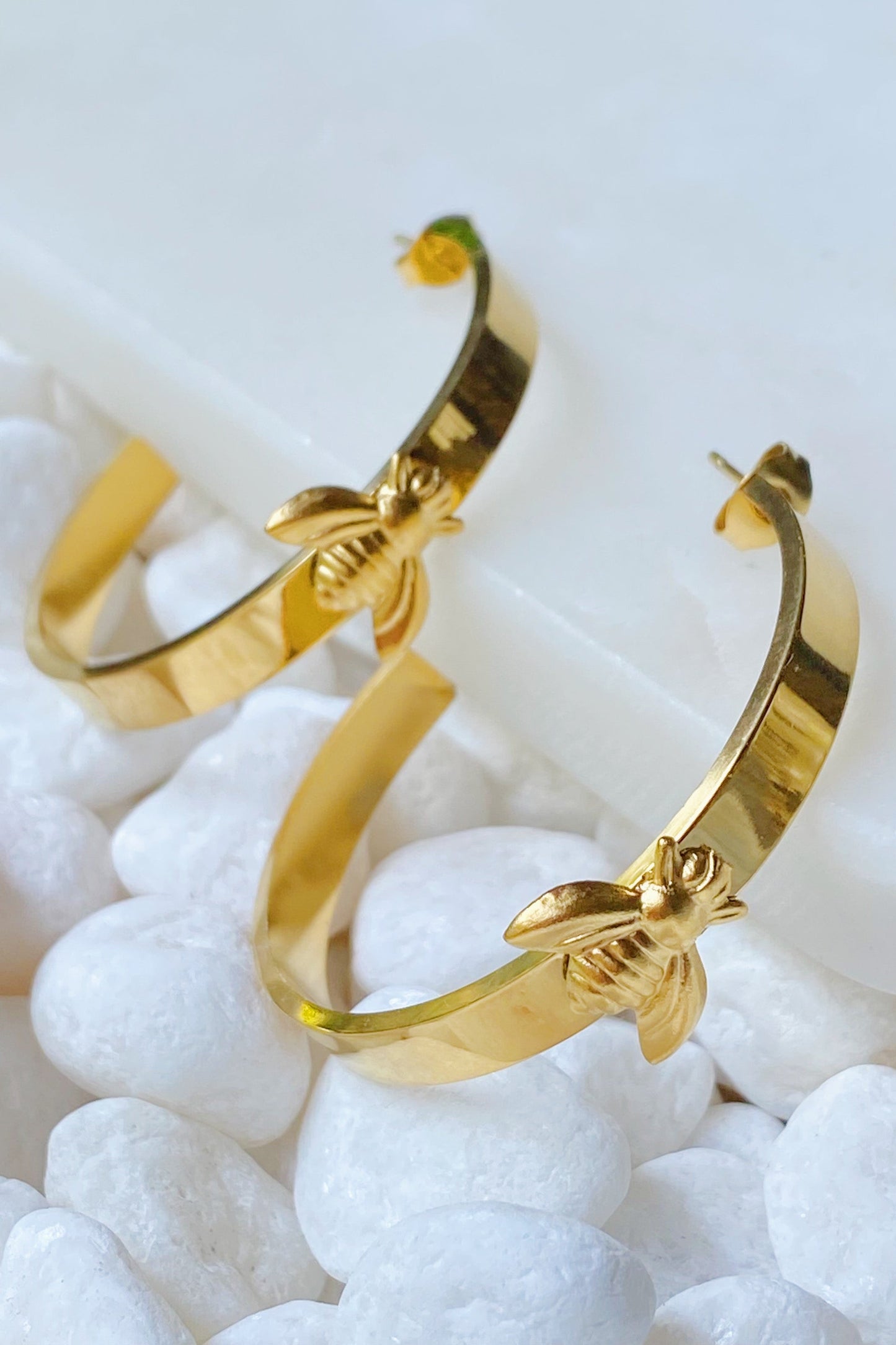 Golden Bee Hoops