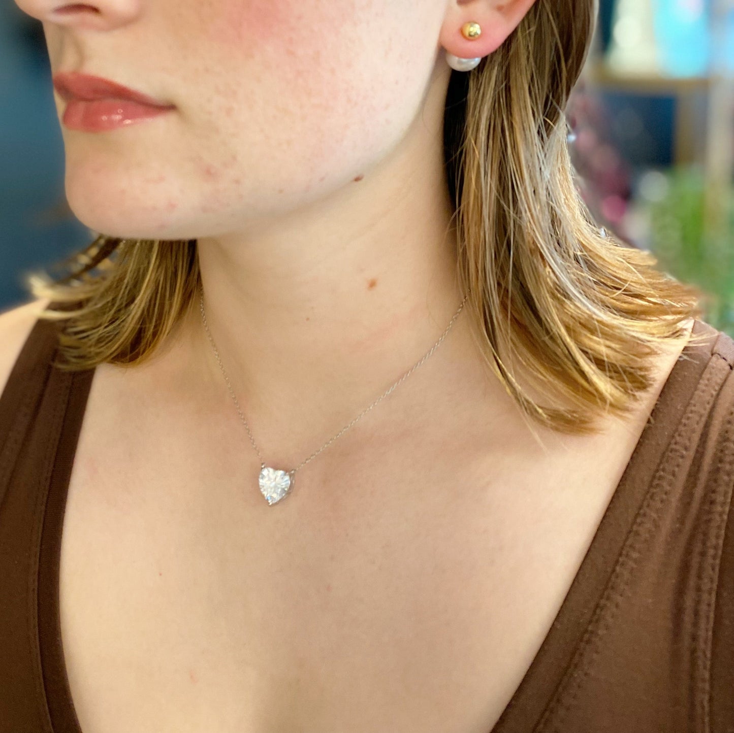 Colar de Prata Esterlina Absolute Beauty com Pingente de Coração