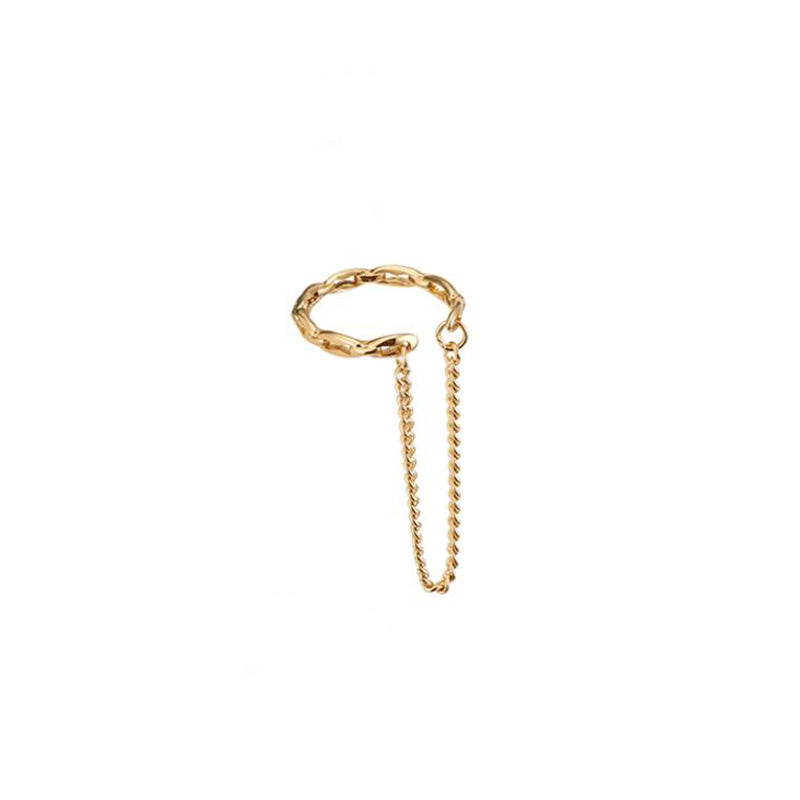 Pulseira de corrente artística dourada