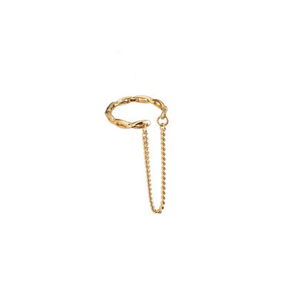 Pulseira de corrente artística dourada
