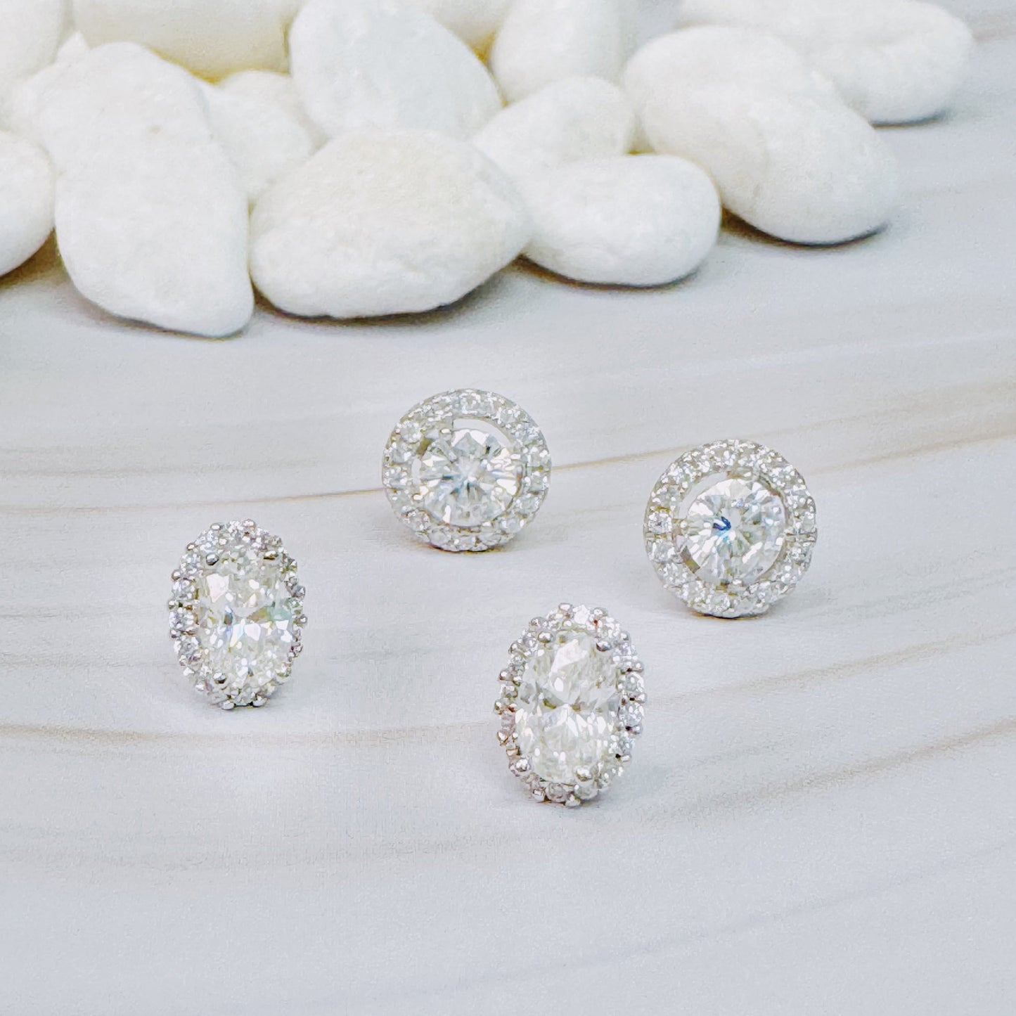 Brincos Moissanite Brilho Absoluto