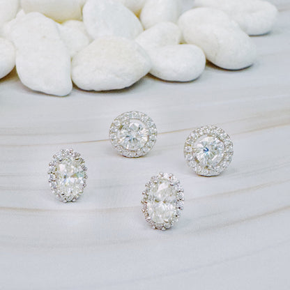 Brincos Moissanite Brilho Absoluto