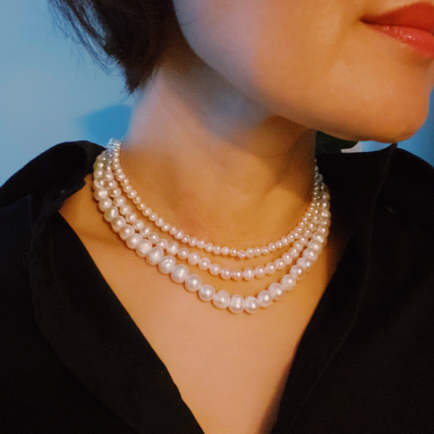 Pearl Essence Clasp Necklace